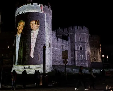 Four Individuals Apprehended After Pictures of Trump and Epstein Shown on Royal Windsor Castle